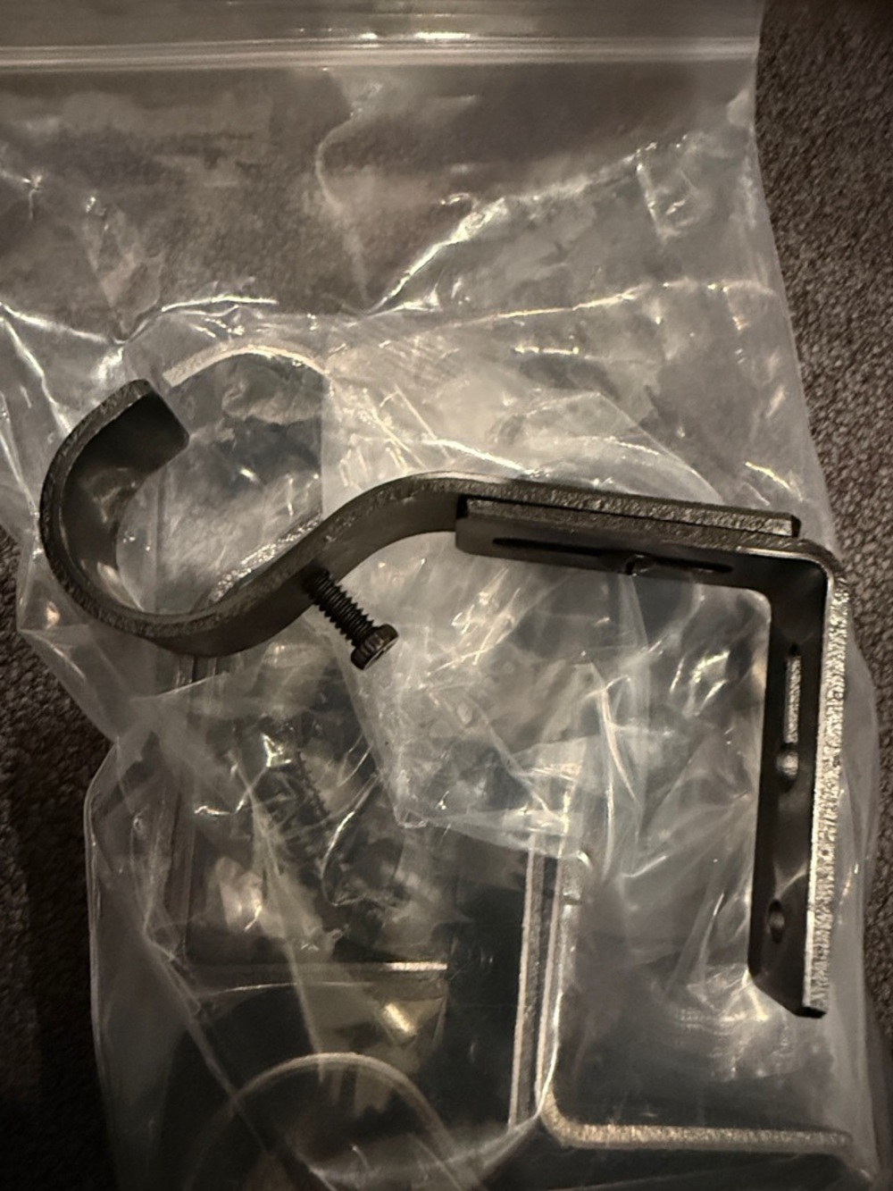 6 Metal Curtain Rod 1” Bracket in Dark Bronze